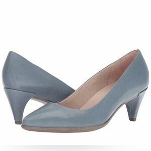 Ecco Women's Shape 45 Pointed Closed Toe Kitten Heel Steel Blue EU41/US 10-10.5